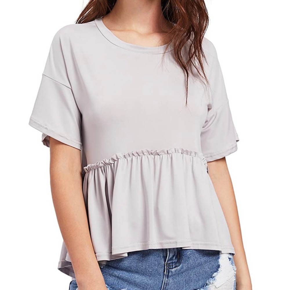 Light Purple Peplum Top
